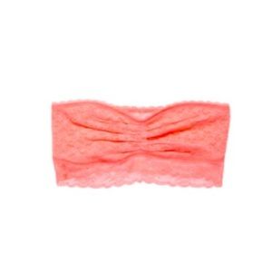 Aerie - Hot Pink Neon Coral Bandeau Bralette - SIZE XXL